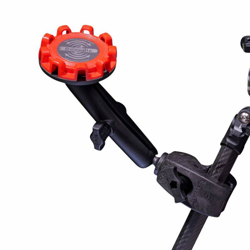 Dnoodle Dock Plate mounted with a long RAM arm and medium RAM Tough-Claw.